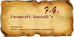 Ferenczfi Gusztáv névjegykártya